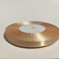 Стрічка атласна "Бежева", 6 мм