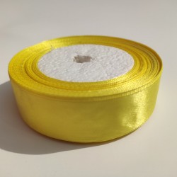 Лента атласная желтая, 25 мм