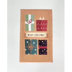 Бірка «Merry Christmas» подарунки #13. 50*90, 20 шт.